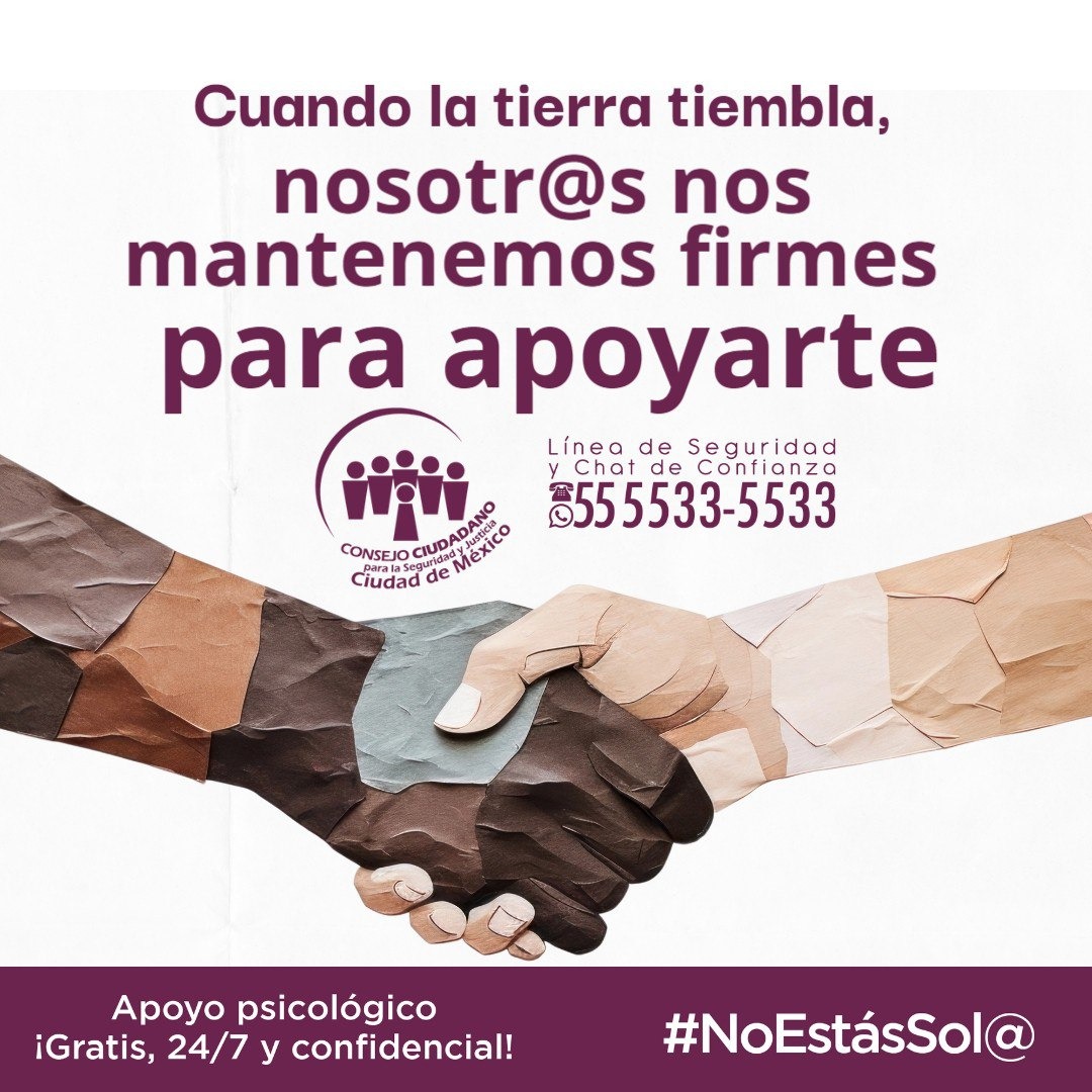 OFRECE CONSEJO CIUDADANO ATENCIÓN EMOCIONAL POR MICROSISMOS