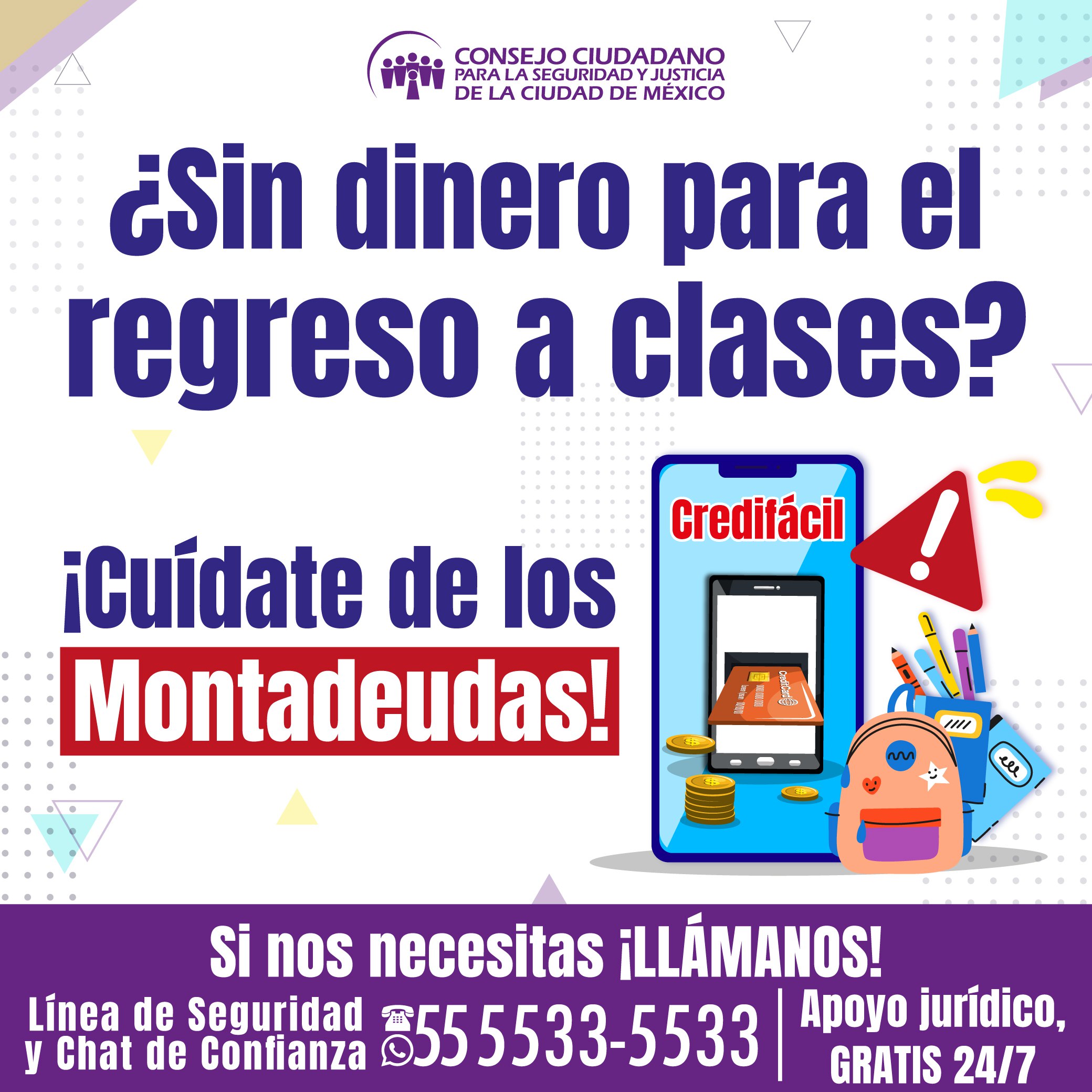 RECOMIENDA CONSEJO CIUDADANO CERRAR LA MOCHILA A MONTADEUDAS